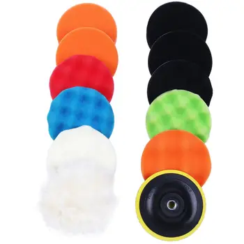 

4 inch Polishing Buffing Pad Auto Car Polishers and Buffers Wax Set Pack Of 12 Pcs +M10 Drill Adapter Kit