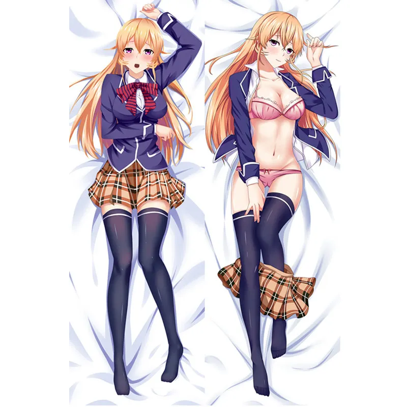 Аниме продовольственные войны! кулинарные поединки сомы Наволочки Dakimakura случае сексуальная девушка 3D двухсторонние постельные принадлежности обнимая Наволочки для подушек FC01A