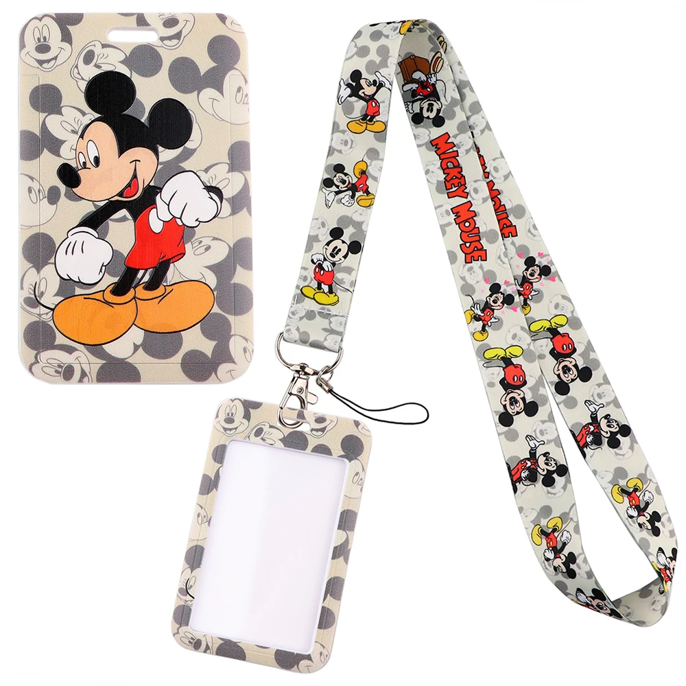 

YQ284 Cartoon Mickey Mouse Lanyard Neck Rope Key ID Bank Campus Card Badge Holder Neck Strap Keychain Lasso Lariat Kids Gift
