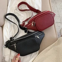 Fashion Bags For Women Stone Pattern PU Leather Chain Waist Bag Bananka Bag Leisure Fanny Pack Women Satchel Belly Band Belt Bag 2