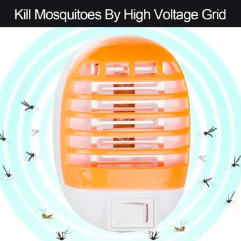 

Plug-In Bug Zapper Electronic Mosquito Killer Lamp LED UV Light Flying Insect Trap US/EU Plug Household Use