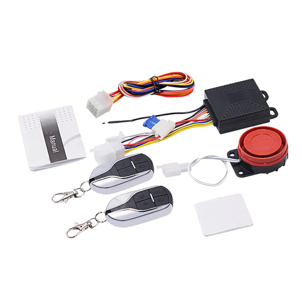 Set Of Motorcycle Motorbike Alarm System Immobiliser Remote Control Security