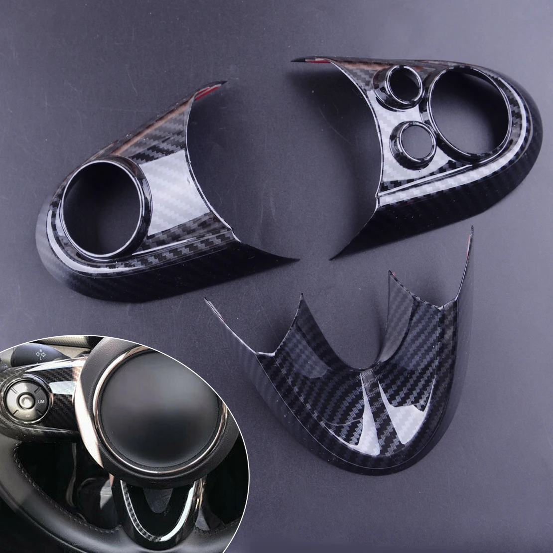 Чехол на руль CITALL 3 шт. из углеродного волокна ABS подходит для BMW Mini Cooper F54 F55 F56 F57 F60 |