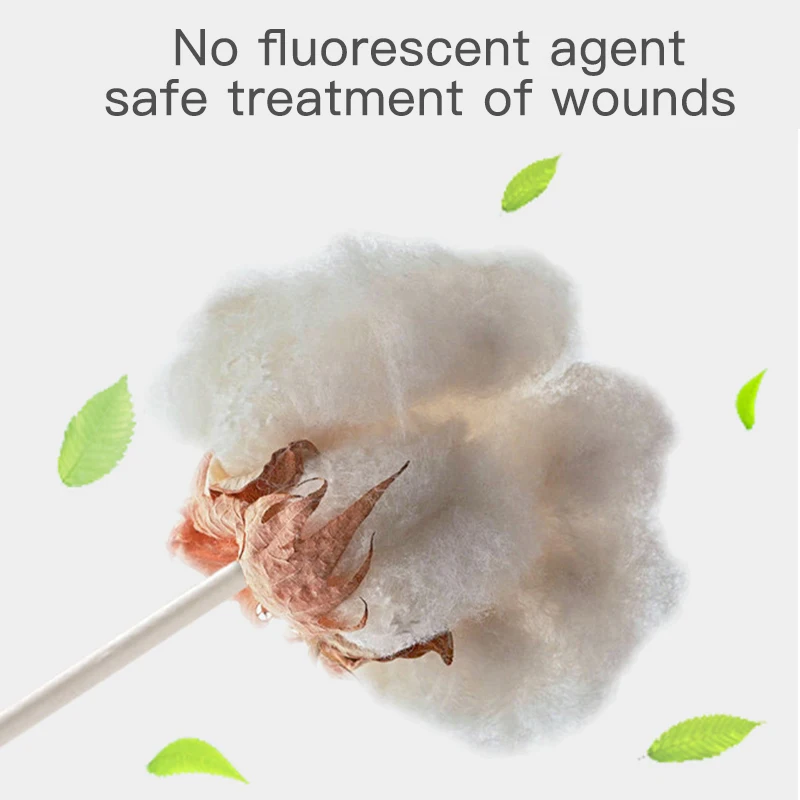 Baby Cotton Swab 400/box Newborn Ear Nose Cleaning Paper Stick Double-headed Thin Shaft Soft Cotton Swab Tampons Baby Care Tools