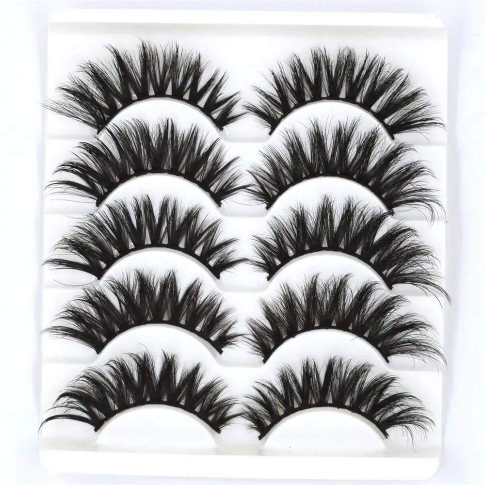 

5/Pairs 3D Mink Lashes Natura Faux Mink False Eyelashes Dramatic Volume Fake Eyelash Extension Faux Cils Wholesale Makeup Tools
