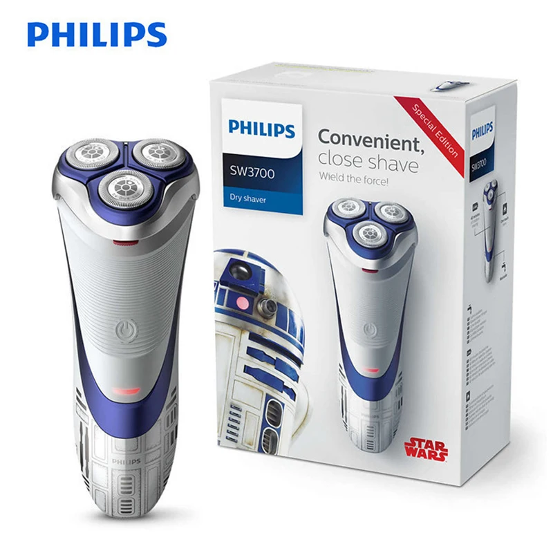 Philips Star Wars робот SW3700 электробритва с тройным лезвием вращающееся перезаряжаемое 100-240 В Электрическая Бритва Уход за лицом для мужчин