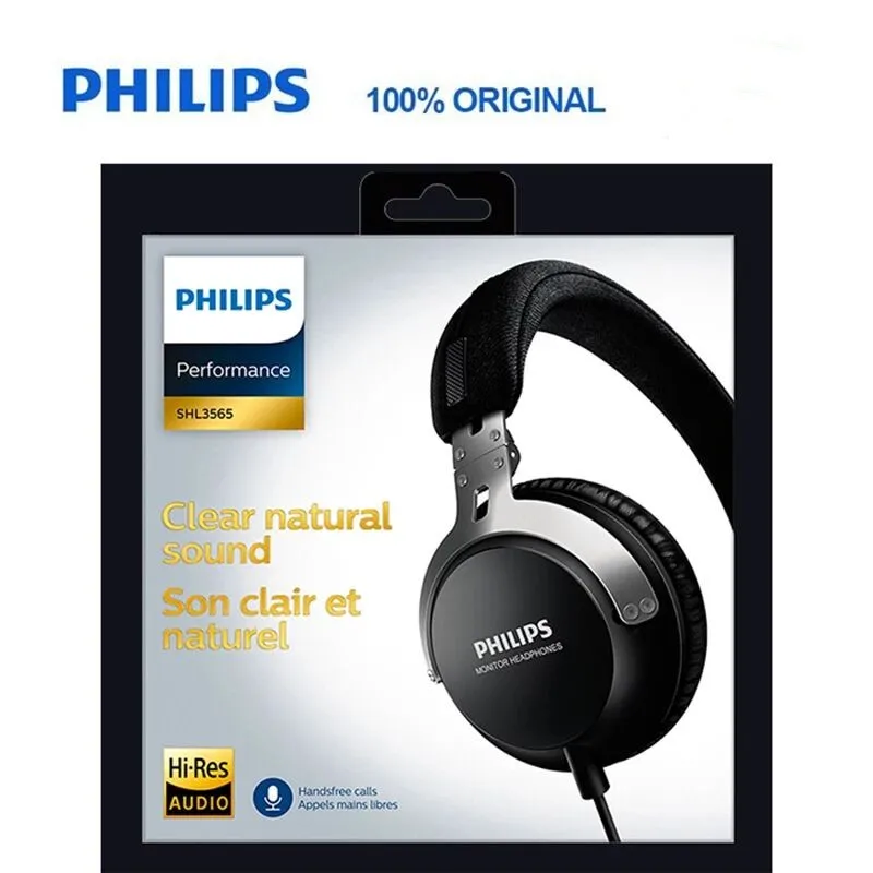 black Philips SHL3565 профессиональный бас-наушник с проводным управлением шумоподавление оголовье стиль для Galaxy 8 официальная проверка - Цвет: black