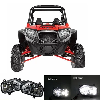 

New ATV LED Headlight Kit For 2012-2013 Polaris RZR S Side X Sides and 2012-2013 Sportsman RZR 800 900 570