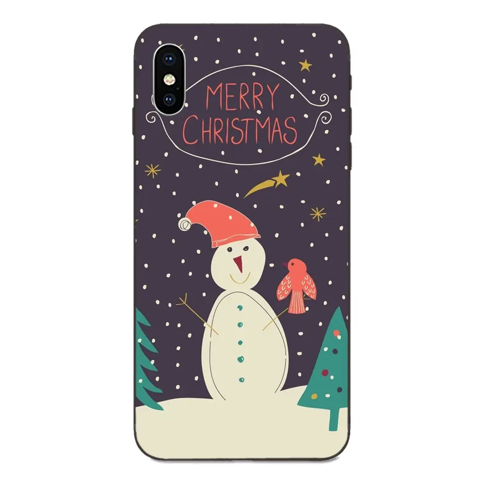 Мультяшный Рождественский снеговик для Xiaomi mi x Max Note 2 2S 3 S 5X6 6X8 9 9T SE A1 A2 A3 CC9e Lite Play Pro