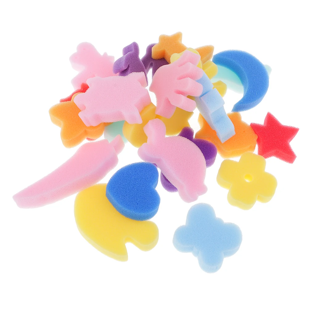 24 Pieces Children Child Creative Art Tools Sponge Painting Watercolor