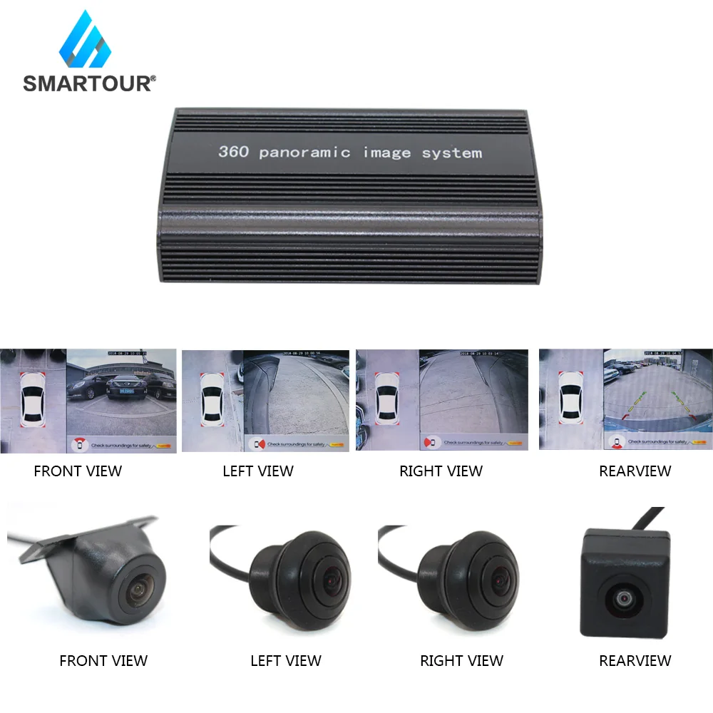 

Smartour 360 Degree Driving Bird View Panorama with 4 Cameras 2D flat display Car Video Surveillance Surround View