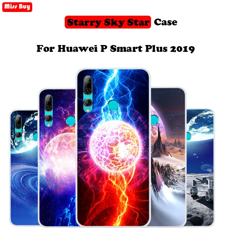 For Huawei P Smart Plus 2019 Case Silicone Cover for Honor 10i 20i Fundas Slim Starry Sky Stars Print Coque Enjoy 9s Capa |