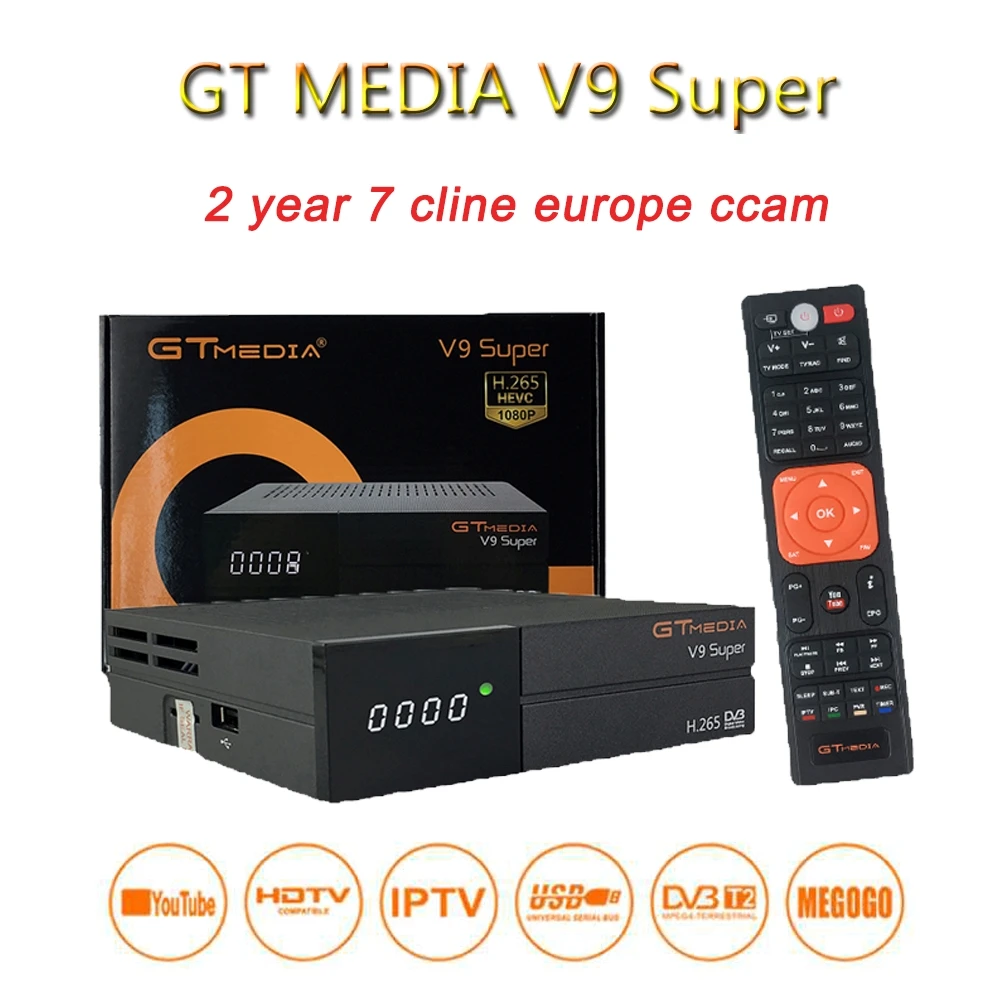 

Hot GTMEDIA V9 Super Satellite Receiver Full HD Built-in WIFI Support H.265 HD DVB-S2 Digital Satellite Decoder Multi-Language