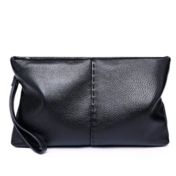 

New Men Handbag Handmade Genuine Cow Leather day Clutches Bag Fashion Male business Hand bag Mobile phone Bag card holder wallet