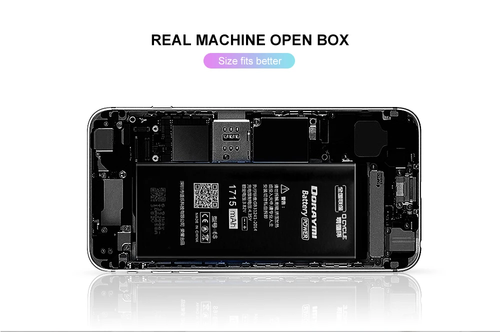 DORAYMI телефон батарея для Apple iPhone 6s 6 7 8 Plus X батареи Замена литий-полимерный для iPhone 6s iPhone7 батарея