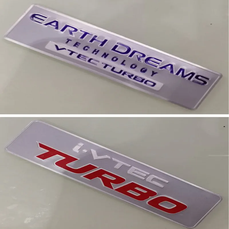 

Car Body Decoration for TURBO Emblem Sticker Metal Rear Trunk Tail Badge Styling for Honda Accord Fit Civic CRV Mugen JAZZ Jade