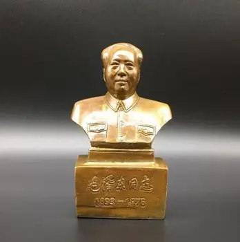 

EXQUISITE BRASS PURELY HAMMERED OLD HAND HERO CHAIRMAN MAO COLLECTIBLES STATUE
