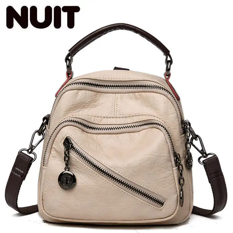 

Mini Backpack Vintage Women Leather Shoulder Bag Designer High Quality Multi-Function Small Bagpack Fashion Hand Bags For Girls