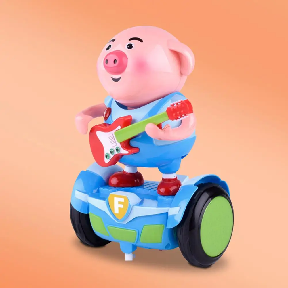 LeadingStar электронный мультфильм свинья автомобиль музыка водоросли свинья животное Баланс ручной автомобиль игрушка