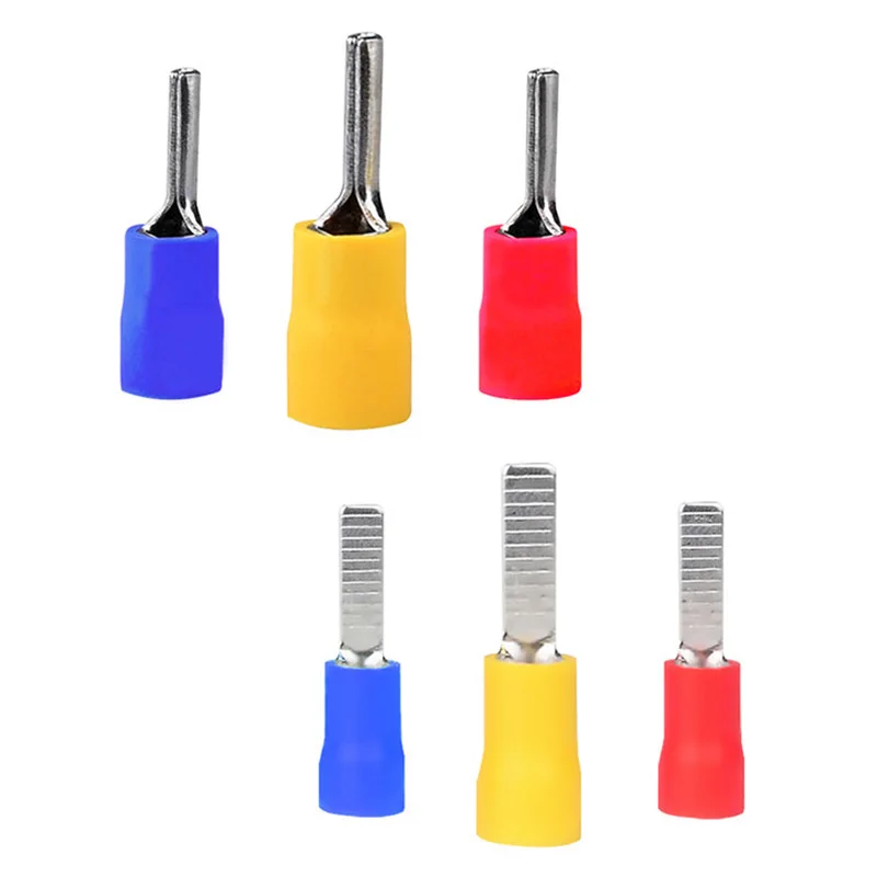 

DBV/PTV Type Cold Terminal 410PCS/BOX Crimp Insulated Spade Pin Slice Shape Joints AWG22-10 Cable Wire Butt Connector
