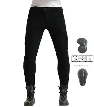 

2019 VOLERO Men Motorcycle Pants KTM Downhill Motocross Pants For Motocross Moto Jeans With Knee Pad Riding Trousers Moletom