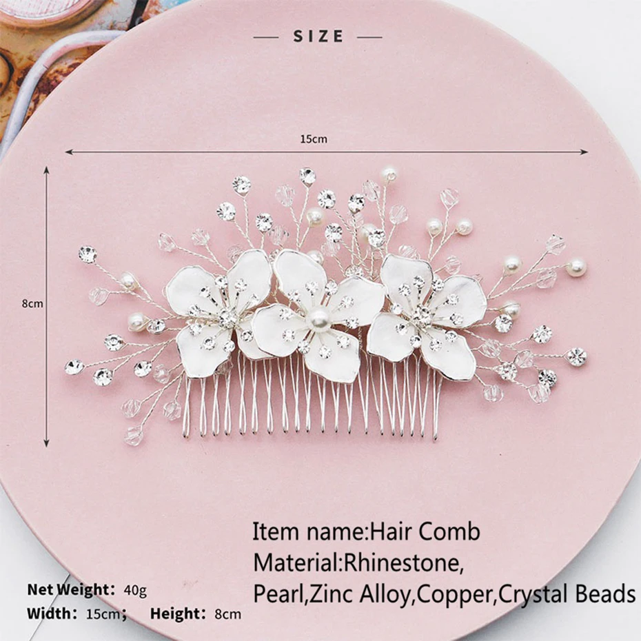 pearl hair comb
