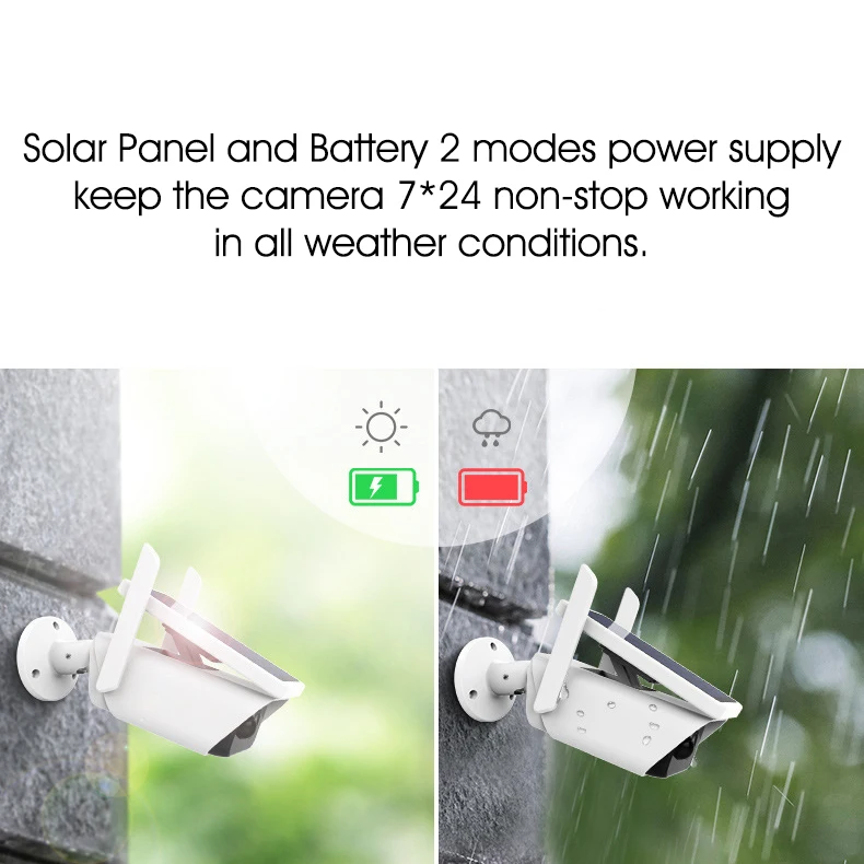 Autoeye 1080P PIR Беспроводная ip-камера безопасности на солнечных батареях с 18650 батареей IP66 водонепроницаемый WiFi и режим AP 2 способа аудио TF карта