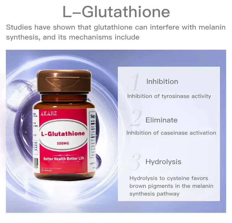 AKARZ известный бренд L glutthione осветляющая кожа Отбеливание лица 500 мг| |