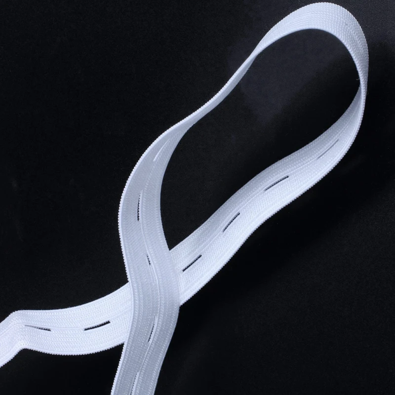 Best 1 Pcs 10M Button Hole Knit Elastic Band Sewing Craft 20Mm& 1 Pcs 5M Seamless Zipper 4Mm and 10 Zipper Head Color Random Ny