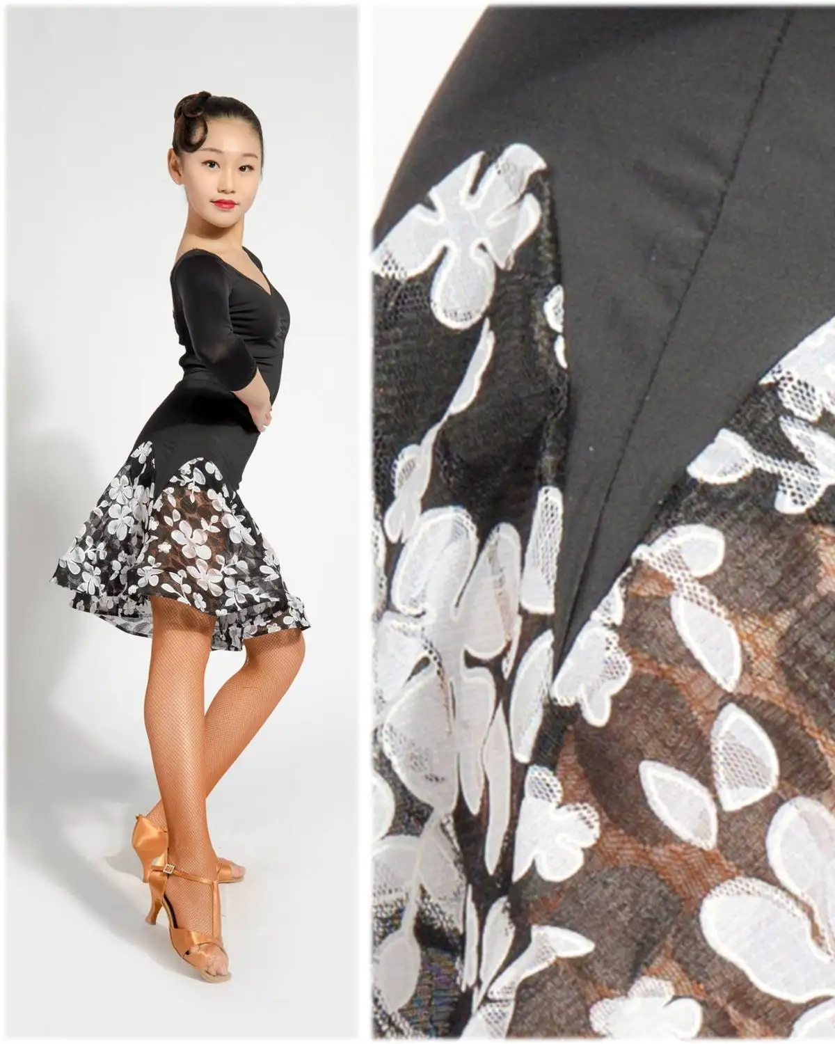 Детская юбка GD2042 для латиноамериканских бальных танвечерние профессиональная