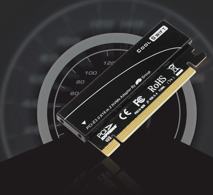 NVME адаптер карты MKEY алюминиевый привод M.2 к PCIE3.0 полная скорость X16 карты расширения 1шт