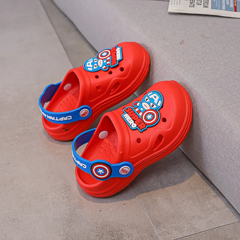 Disney Captain America cartoon boy sandals and slippers non slip summer new indoor and outdoor beach