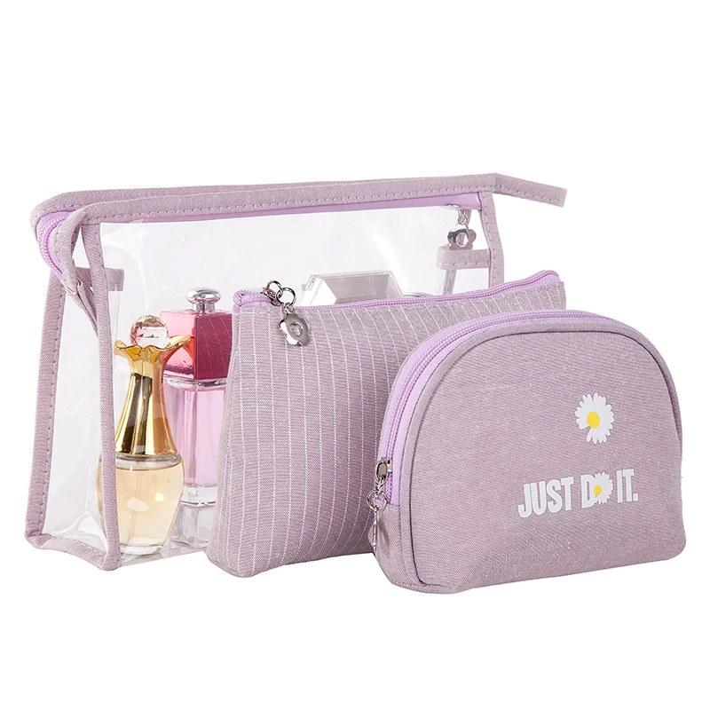 

DaisyTransparent PVC Cosmetic Bags Fashion Women Portable Waterproof Printing Make Up Travel Toiletry Storage Pouch