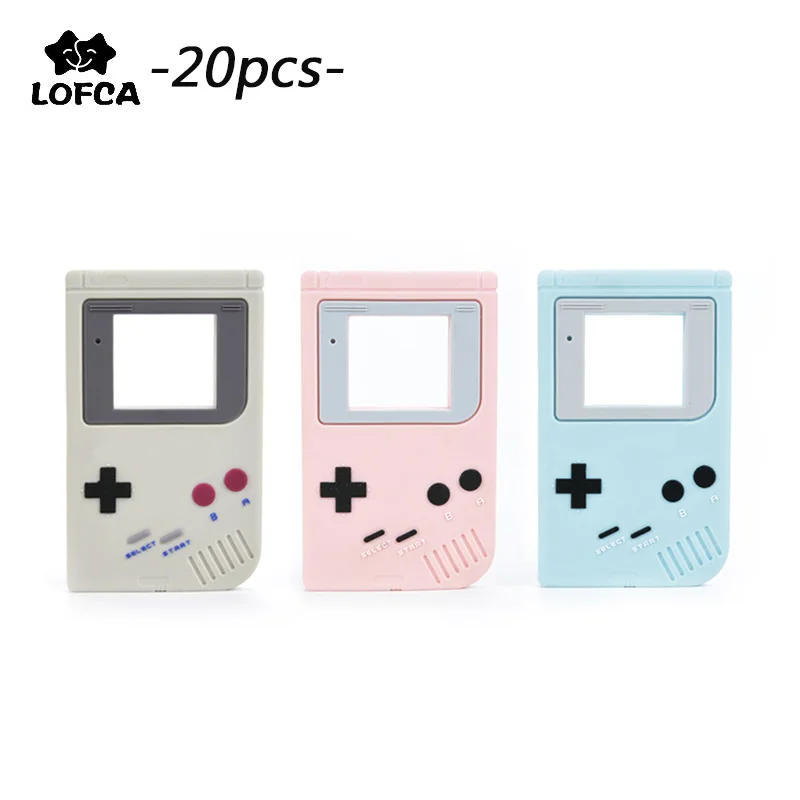 Детский Прорезыватель 20 шт Gameboy еда без бисфенола-а класс игрушки, Силиконовые Прорезыватели мультфильм Жевательная безопасная цепочка для прорезывания зубов кулон