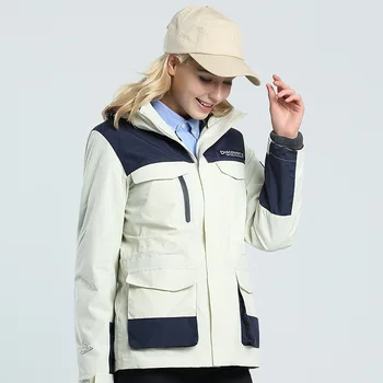 

Cool Natural Outdoor Waterproof Jacket New Style Autumn and Winter Three-in-One Coat Windproof Waterproof Deconstructable Inner
