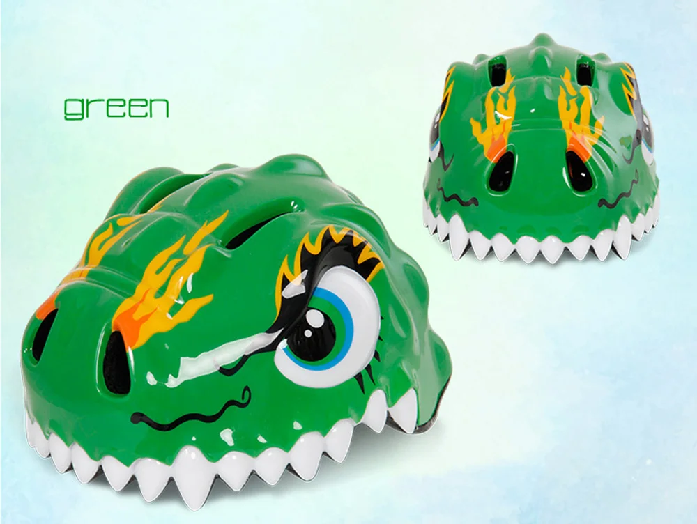 Child Kids Bicycle Helmet Dinosaur Shape Safety Cycling MTB Road Bike Ultralight Helmet Outdoor Riding Head Protect Cap BC0396