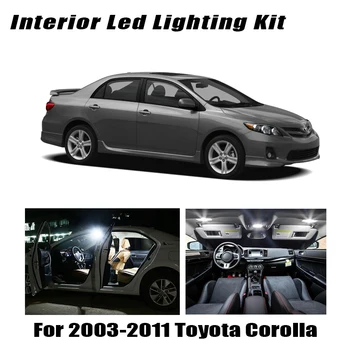 

9 Bulbs White LED Interior Light Kit Fit For 2003-2006 2007 2008 2009 2010 2011 Toyota Corolla Map Dome Cargo License Lamp