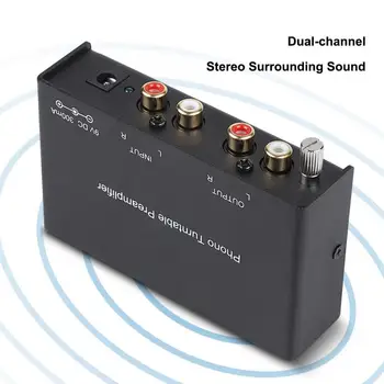 

Dual-channel Phono Preamplifier RCA Preamplifier Output Noise Cancelling Phono Turntable Preamp Record Player Preamplifier