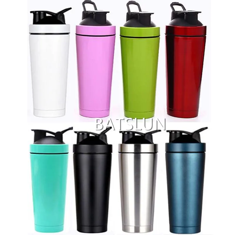 25pcs 750ml 25oz Shaker Bottle Double Wall 18/8 Stainless Steel Vacuum
