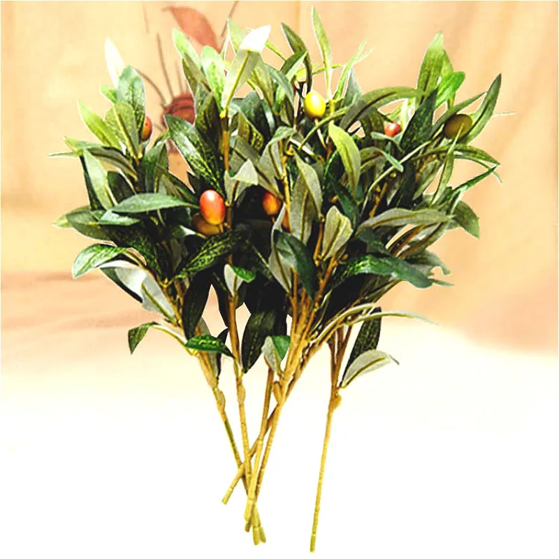 5 шт. искусственные 36 см вилка оливковое аксессуары листик имитация растения товары для дома Свадебные украшения