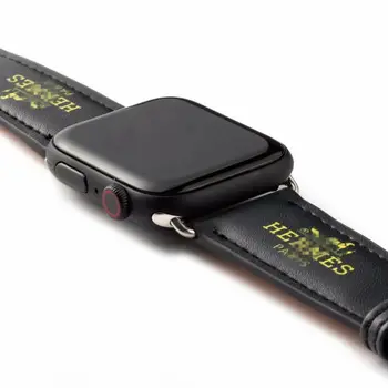 

Leather Watchband 38mm 40mm 42mm 44mm For Apple iWatch Series 5/4/3/2/1 WatchStrap Luxury Wristbands Fob Accessories Coque