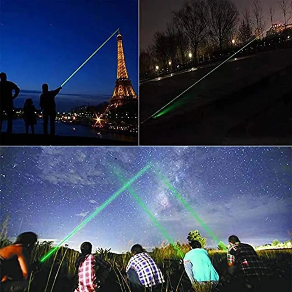 Powerful Green Laser Star Pointer 1000m Focus Lazer Sight Device Cat Chaser Stick PPT