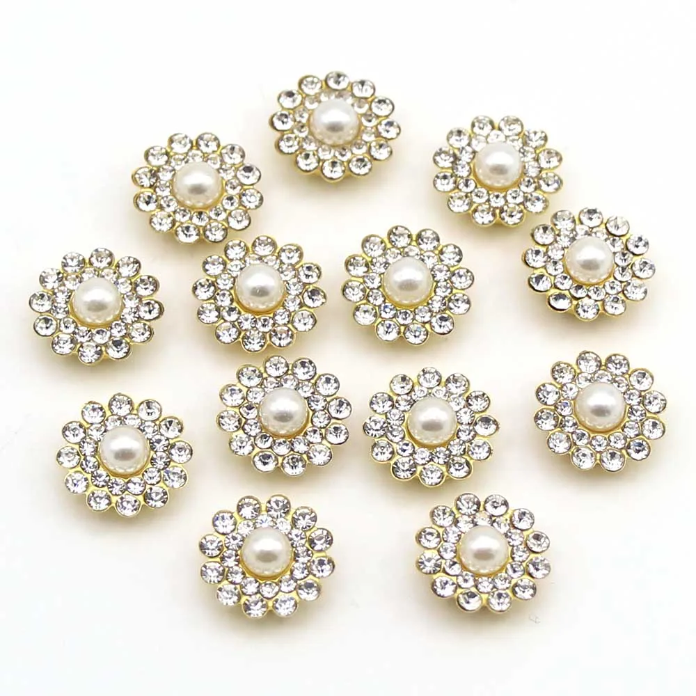 20Pcs Flower Crystal Rhinestones 14MM Flatback Sewing Rhinestone for  Clothing Metal Crystal Jewelery for Dresses DIY Crafts - (Color: 27Lt.Pink)
