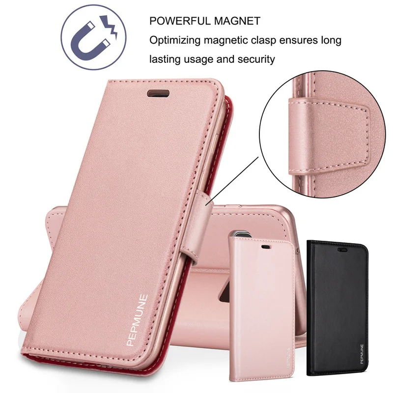 LLZ.COQUE Folio Премиум кожаный чехол для Samsung S10 Магнитный чехол-кошелек Galaxy S7 Edge S8 S9 Plus