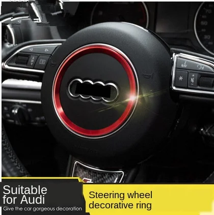 Auto Styling Auto Lenkrad Hub Abdeckung Zubehör Dekoration Aufkleber Ring  Fall für Audi A1 A3 S3 A4 A5 S5 a7 S7 Q3 Q5 TT