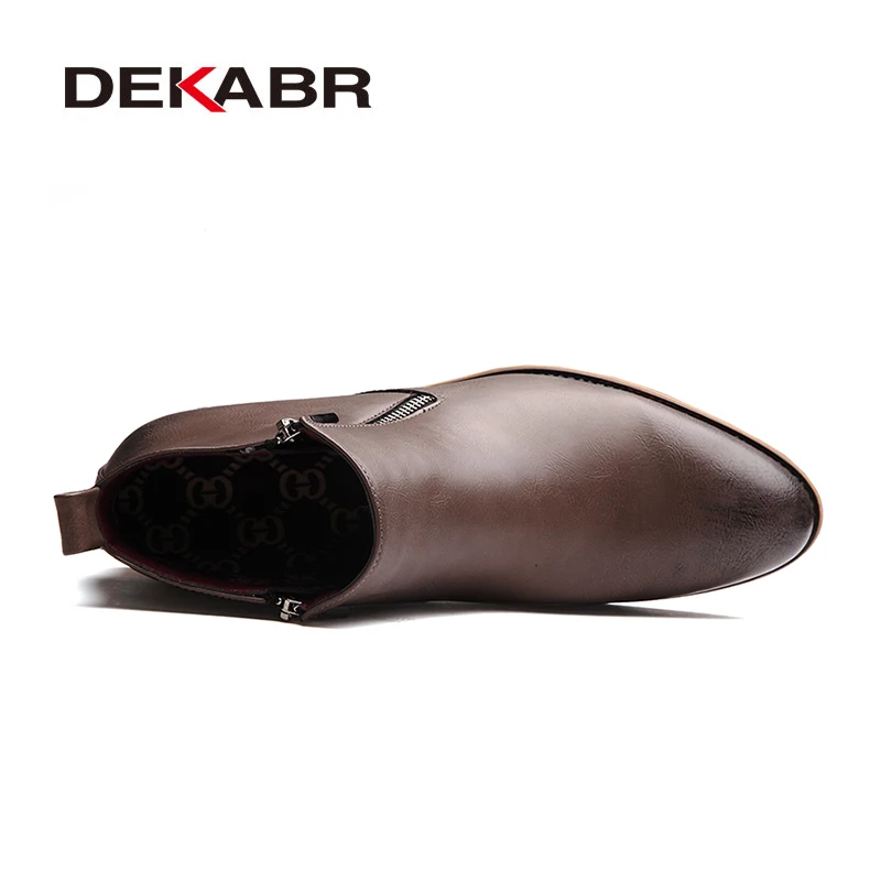 DEKABR 2021 Men Boots Comfortable Black Winter Warm Waterproof Fashion Ankle Boots Casual Men pu Leather Snow Boots Winter Shoes - Image 2