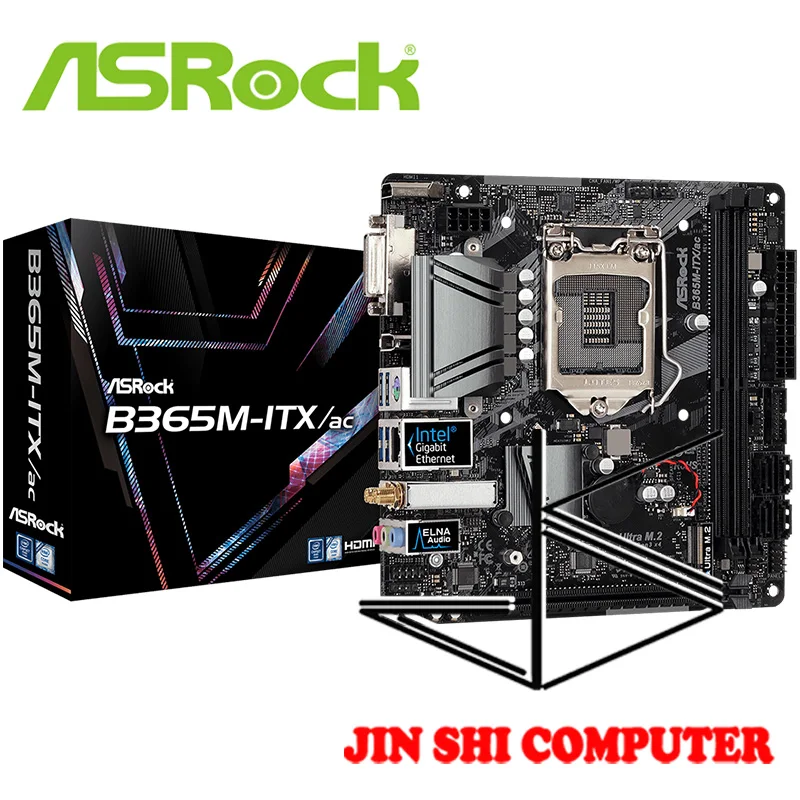 Процессор ASRock B365M-ITX/ac (разъем 1151) поддерживает DDR4 4 SATA3 1 Ultra M.2 (PCIe Gen3 x4 и SATA3) |