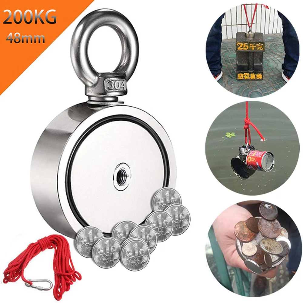 Магнитный Неодимовый металлоискатель 200/300/500 кг с тросом 10 м|Магнитные материалы|