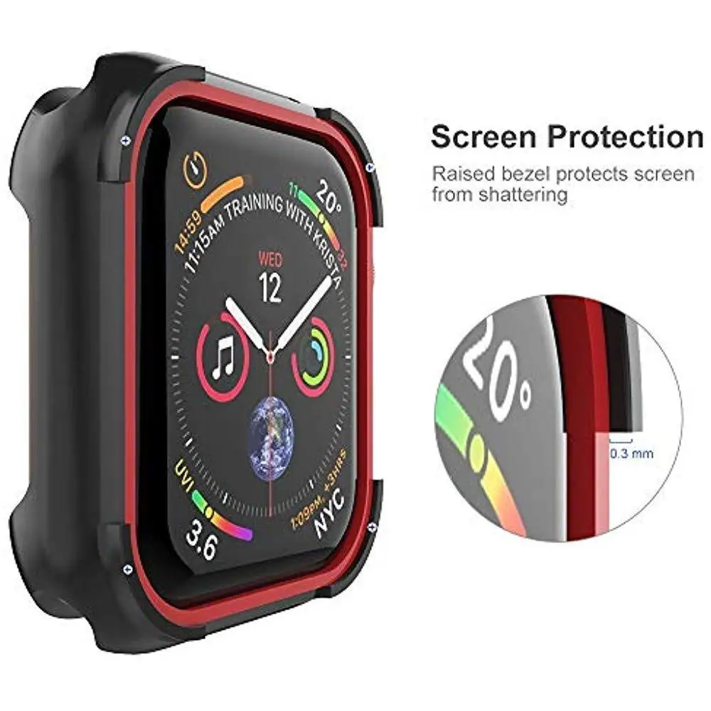 Силиконовый чехол для apple watch 4 3/2/1 42 мм 38 мм 40 мм 44 мм совместим с серией apple Iwatch series 4 3 2 1