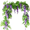 7ft 2m Flower String Artificial Wisteria Vine Garland Plants Foliage Outdoor Home Trailing Flower Fake Flower Hanging Wall Decor ► Photo 3/6